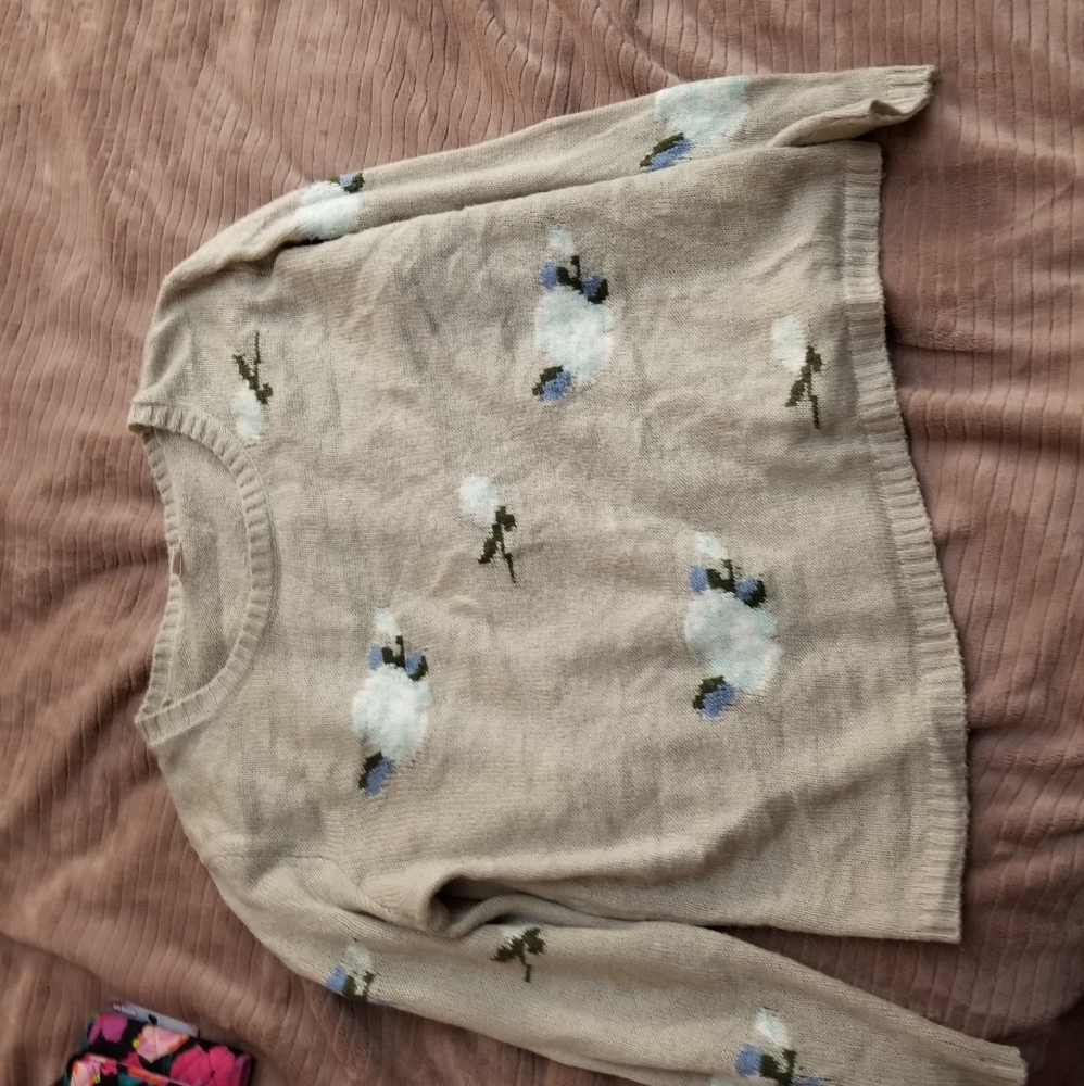 Xhileration Floral Sweater